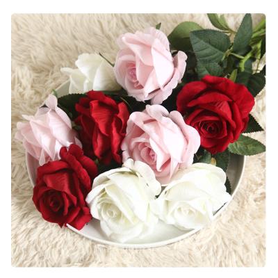 China Artificial Rose Pink Silk Peony Flowers Bouquet Beautiful Colorful Cheap Flowers For Home Wedding Decorative Flowers for sale