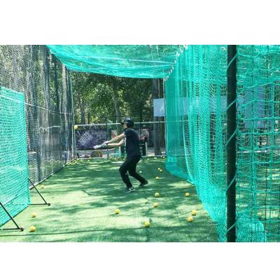 China Anti-Corrosion Green PE Safety Net Knotless Stadium Net Fence 10cm Mesh Fall Arrest Net Construction for sale