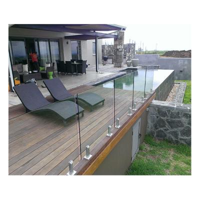 China Modern Fence Aluminum Type Safety Spindle Glass Frameless Glass Balustrade Channel U Channel Railing for sale