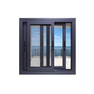 China Magnetic Screen Sliding Windows With Double Cut Aluminum Window Glass Thermal Aluminum Window And Sliding Windows for sale