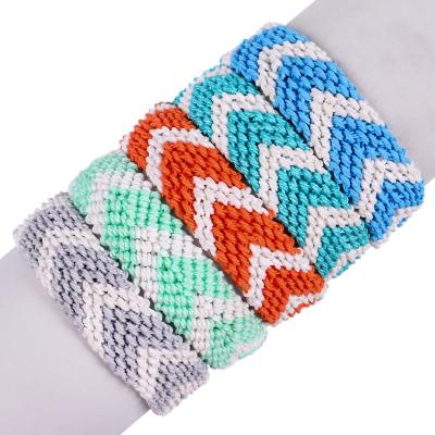 China Daily Line Hand Bracelet - Waterproof Line Woven Wide Wax Bracelet Ethnic Thanks New Color Hand Rope Geometric Arrow Wax for sale