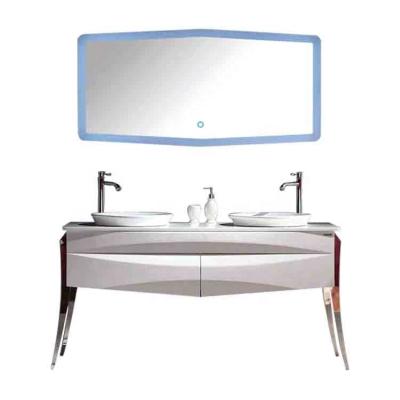 China Sleek In Design Modern Luxury Double Sink Bathroom Vanity for sale