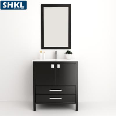 China Mirror With Stainless Steel Frame And LED Light Bathroom Cabinet Set Bathroom Vanity Cheap Vanity Bathroom Sinks On Sale for sale