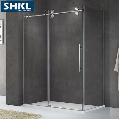 China Hardware Constructed With Durable Aluminum Frameless Single Sliding Stainless Steel Shower Enclosure 1200 x 48 Inch Glass Door 900 China Wholesale Bath Screen for sale