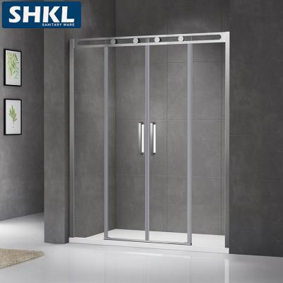 China Hardware constructed of 8mm durable aluminum rectangular tempered glass 304 stainless steel shower enclosure with sliding door for sale