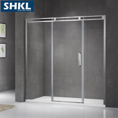 China Hardware Constructed Of Durable Aluminum Tempered Glass Cheap Freestanding Bath With Shower Doors Enclosure for sale