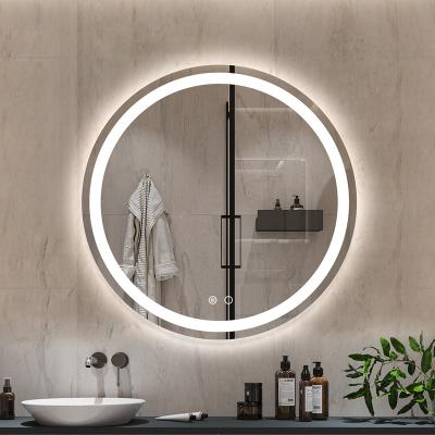 China Round Magnifying Led Bathroom Mirror Fogless Shower 30 Inch Bathroom Mirror Light With Motion Sensor for sale