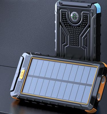 China Min Solar power bank the best-selling outdoor compass with large capacity mini portable solar power bank 20000mah for sale