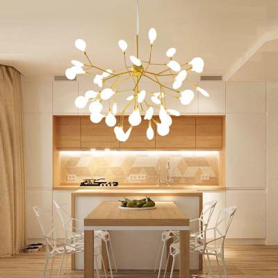 China Factory Sales Firefly LED Chandelier Outdoor Mounted Lights For Gold Hang Lighting Indoor Room Living Room Bedroom Lamp Fixture 45 Heads Lights for sale