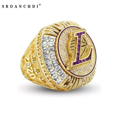 China Other Original Factory High Quality Inlaid Luxury Mens Rings 24k Gold Stainless Steel Ring White Gold Gemstone Jewelry for sale