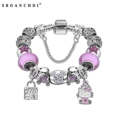 China Factory Wholesale OEM Sroanchdi Romantic Original Fashion 7inch Charm Bracelet Women's Girls Bracelet for sale