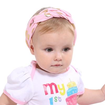 China Cotton Headband Kids Boutique Kids Girl Bowknot Headband Baby Knot Turban Top Hedband Children Flower Headband for sale