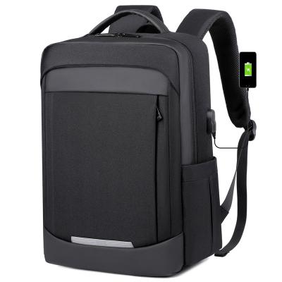 China Factory Promotional Waterproof Custom Business Computer Bag With USB Sniper Anti Theft 17 Inch Laptop Backpack With USB Charging Port for sale