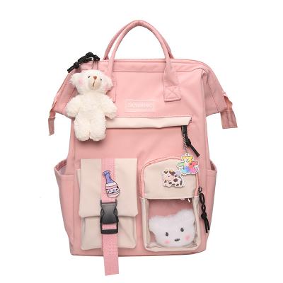 China Factory Cheap Fashion Large Capacity Sniper Korean Style Anti-theft School Bags For Girls Kawaii Waterproof Casual Backpack for sale