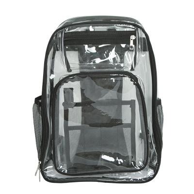 China 2022 new style heavy duty transparent sniper PVC backpack high quality waterproof clear backpack anti-theft schoolbag for sale