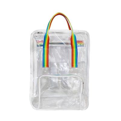 China Wholesale Clear Backpack Durable Sniper Heavy Duty Transparent PVC Backpack School Bags for sale