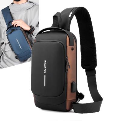 China Fashion Cheap Sniper Shoulder Bag Sling Daily Used Bag With USB Chest Filling Left Waterproof Multifunction Bag for sale