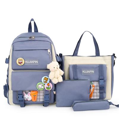 China 2022 New Korean Anti-theft Sniper Fashion Style Kawaii Backpack Large Capacity Cheap School Bag For Female Students for sale