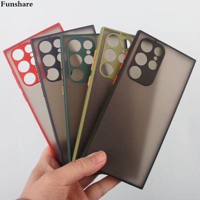 China India hotsale tpu+pc simple smoke easy case matte cell phone cases for Samsung S22 S22PRO S22ultra classic soft tpu phone cover for sale