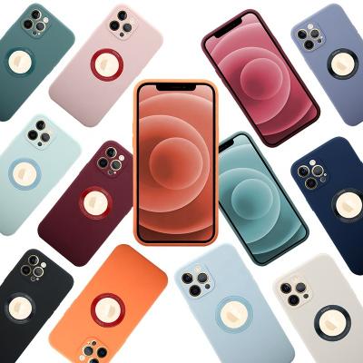 China Luxury Fancy Microfiber Glass Silicone+Cloth With Glass Logo Liquid Silicone Mobile Phone Case For iphone 12 pro max for sale