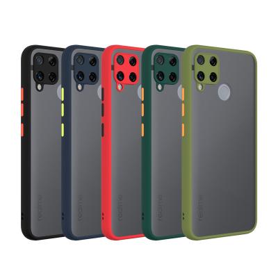 China India hotsale tpu+pc simple smoke case matte cell phone cases for realme narzo 50i Realme narzo 50a classic soft tpu phone cover for sale