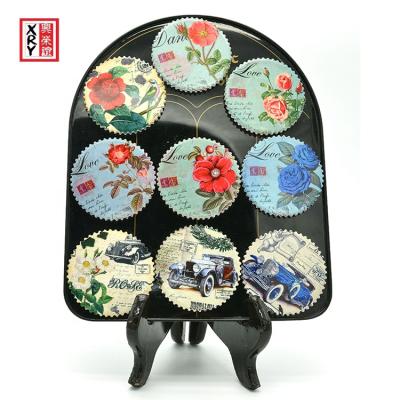 China Shape Hot Sale Ceramic Fridge Magnet Round Shape Gear Shape Tourist Souvenir Fridge Magnet for sale