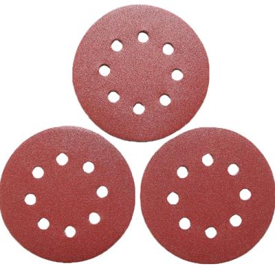 China Wood /soft mentals AIMCHAMP ABRASIVE 3000 PCS Red Aluminum Oxide Sanding Discs, Hook & Loop Sandpaper, 150 Grit for sale