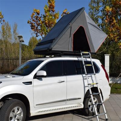 China Camouflage/Field Game 4x4 Aluminum Alloy Offroad Roof Top Tent 4 Season Hard Shell Mini Car Roof Top Camping Tent for sale