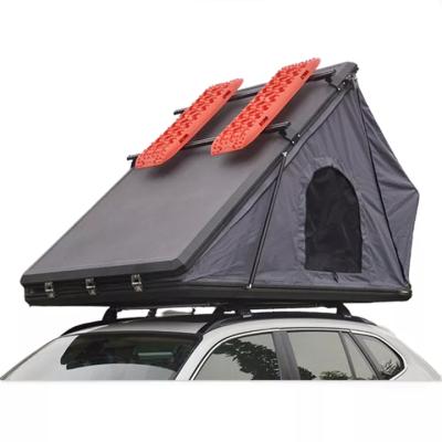 China Camouflage Play Folding Tents Camping Stand Triangle Aluminum Waterproof/Field Up On Land 4 Person Hard Shell Car Roof Top Tent for sale