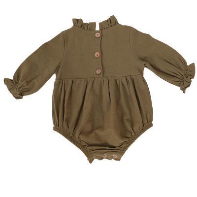 China Kids Fall Casual Novelty Clothing Long Sleeve Top Romper With Snaps Babies' Rompers With Flying Sleeve for sale