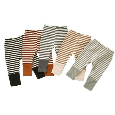 China Wholesale New Anti-wrinkle Toddler Infant Girl Clothes Boy's Pants Baby Pants Cotton Striped Gaiters for sale