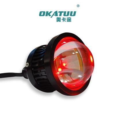 China High Low Lens H11 H7 9005 High Beam Car Motorcycle OKATUU LED Beam Spotlights 9006 Waterproof Tail Projector 5000K 25W Devil Angel Eyes Headlight for sale