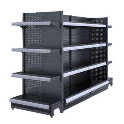 China Double Sided Heavy Duty Store Shelf Customized Rack Gondola Supermarket Equipment Shelves for sale