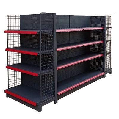 China Heavy Duty Double Sided Supermarket Grocery Metal Shelf Supermarket Display Stand Retail Store Shelves for sale