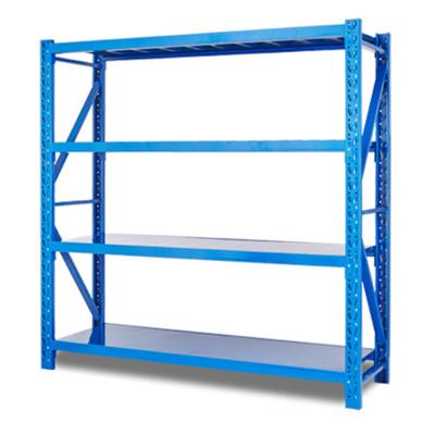 China Corrosion Protection Boltless 4 Floor Industrial Storage Steel Rack For Warehouse Stacking for sale