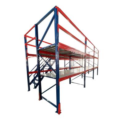 China Steel Mezzanine Industrial Storage Rack Rack Corrosion Protection Warehouse Platform Mezzanine Floor Racking Shelving System for sale