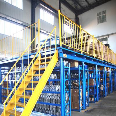 China Corrosion Protection Industrial Steel Warehouse Systems Pallet Lit Mezzanine Flooring Rack For Factory for sale