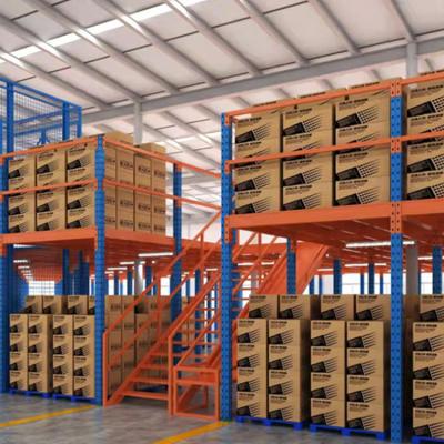 China Corrosion Protection Warehouse Storage Mezzanine Shelving Warehouse Floor Rack Shelf Grid System for sale