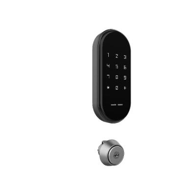 China Hot Selling ABS JIXIN Product Smart Glass Lock Glass Smart Door Lock Door Lockset for sale