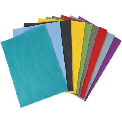 China Eco - Friendly Material Sustainable Recycled Diy Polyester Colorful Soft Felt 1-5mm Thick Nonwoven Felt for sale