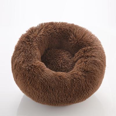 China Wholesale Round Comfortable Mats Ultra Soft Calming Pet Sofa Self Warming Indoor Sleeping Breathable Cat Dog Nest From Manufacturer for sale