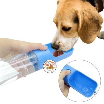 China Hot Selling Outdoor Multifunctional Automatic Two-in-One Durable Water And Food Dog Feeding Water Bottle For Travel for sale