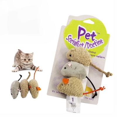 China Catnip Interactive Mouse Toy Chaser Mouse Enigma Viable Plush Toy For Kitten for sale