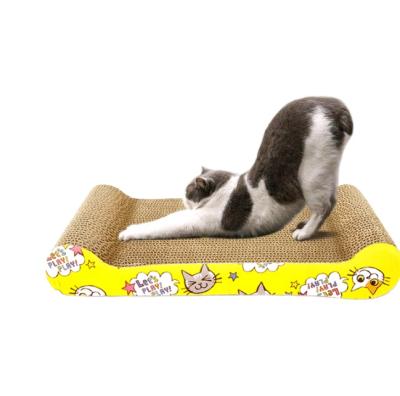 China Wholesale viable Sofa Shaped Corrugate Paper Cardboard Cat Scratch Pads Cat Paper Scratcher Toy With Catnip for sale