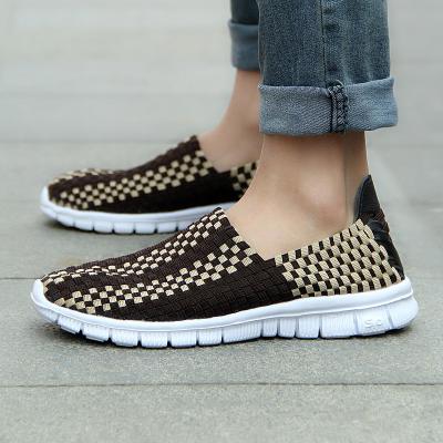 China Fashion Trend Summer Women's Sport Shoes Anti-slip Light Weave Flats Running Women Woven Mother Breathable Handmade Walking Shoes for sale