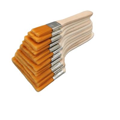 China High Quality Nylon Paint Brush Different Size Wooden Handle Watercolor Brushes for School Acrylic Oil Painting Art Supplies for sale