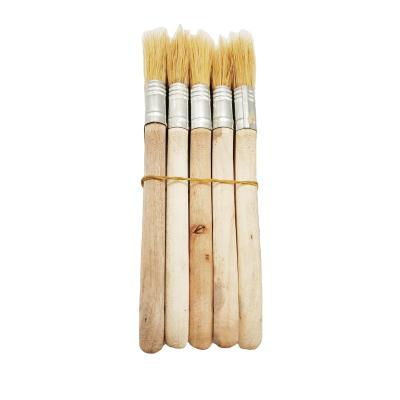 China Household Custom Pure Bristle China Factories Size Handle Wood Paint Brush For Wall for sale