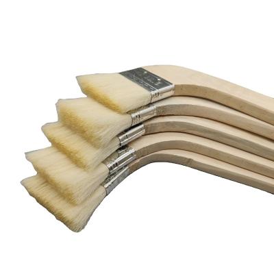 China Quality Long Wooden Handle Elbow Paint Brush Boat Paint Brush for sale