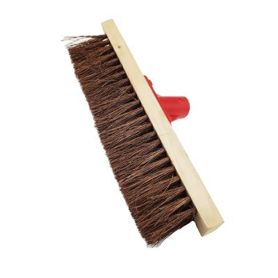 China Reasonable Price Household Long Handle Palm Fiber Stocked Rubbing Brush For Floor for sale