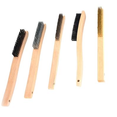 China Cleanging Quality Beech Wood Handle Wire Brush for sale